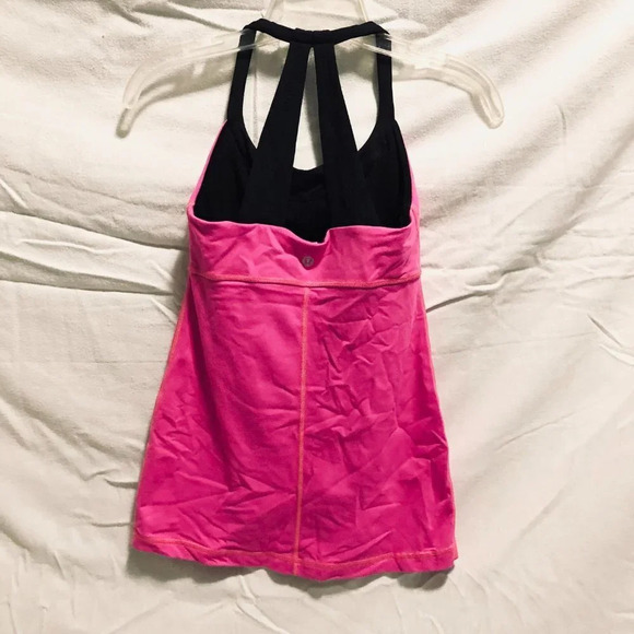 Lululemon Size 4 Tank Top Athleisure Yoga Pink Workout Top - Picture 9 of 16